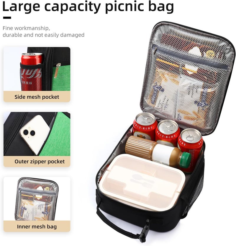 Lovoeo AYEANY Lunch box Lunch bag for men women Lunchbox Lunch bags Insulated Lunch bag Lunch box cooler (Thicken green), Large - Image 3